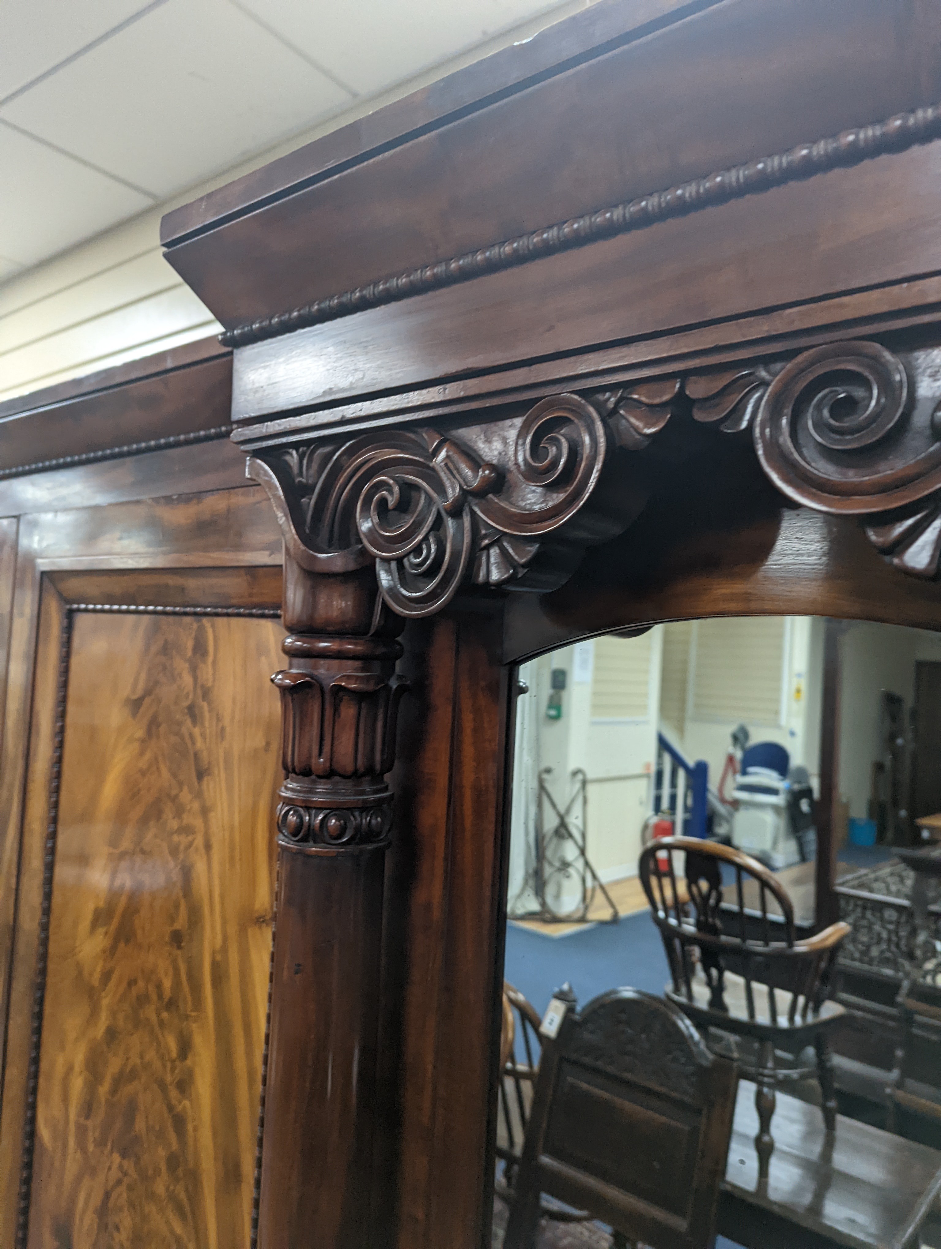 A 17th century Lancashire carved oak side chair, width 47cm, depth 36cm, height 104cm